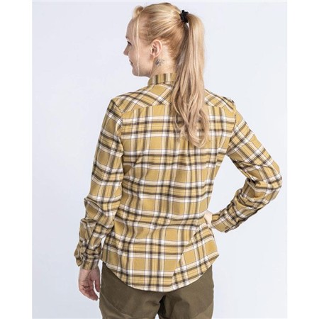 ΓΥΝΑΙΚΕΊΟ ΠΟΥΚΆΜΙΣΟ ΜΕ ΜΑΚΡΙΆ ΜΑΝΊΚΙΑ PINEWOOD ABISKO HIKING FLANNEL - ΧΡΥΣΌ ΆΧΥΡΟ