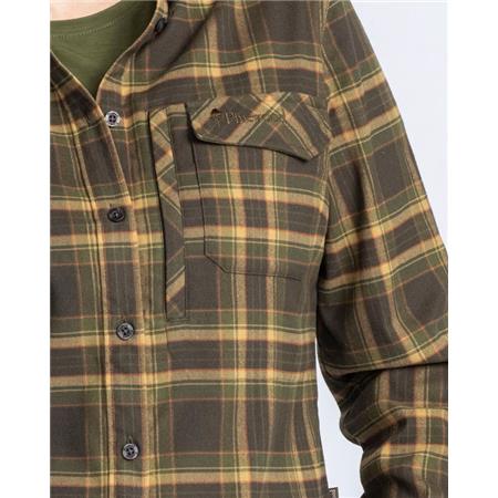 ΓΥΝΑΙΚΕΊΟ ΠΟΥΚΆΜΙΣΟ ΜΕ ΜΑΚΡΙΆ ΜΑΝΊΚΙΑ PINEWOOD ABISKO HIKING FLANNEL - ΠΡΆΣΙΝΟ ΒΡΎΟΥ