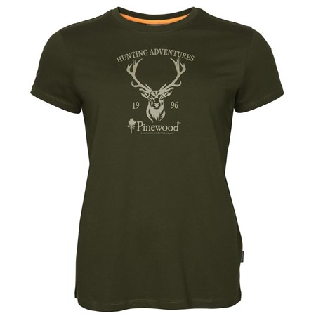 Γυναικείο T-Shirt Pinewood Red Deer W - Πράσινο
