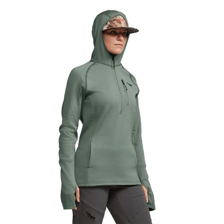 HÆTTETRØJE TIL KVINDER SITKA FANATIC HOODIE - SKIFERGRØN
