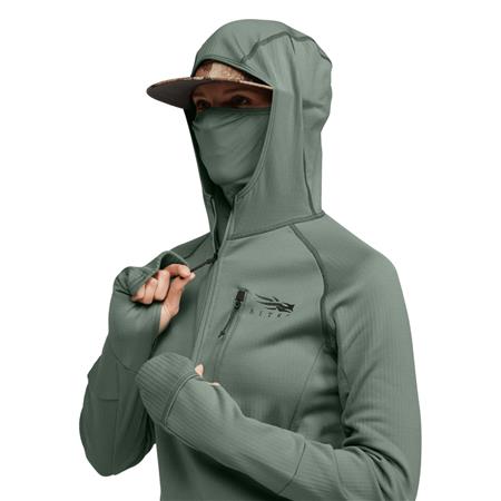 HÆTTETRØJE TIL KVINDER SITKA FANATIC HOODIE - SKIFERGRØN