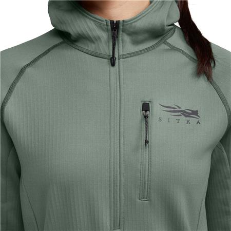 HÆTTETRØJE TIL KVINDER SITKA FANATIC HOODIE - SKIFERGRØN