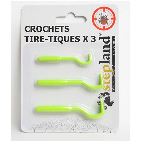 Hak Do Wyciągania Kleszczy Stepland - Zielony - Pack De 3