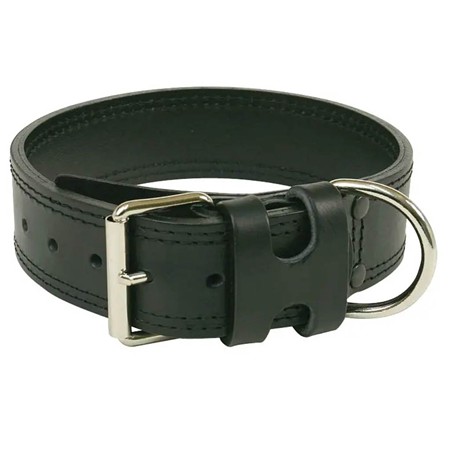 Halsband Difac Doppeltes Leder - Schwarz