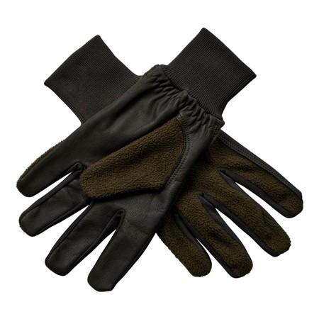 HANDSCHUHE DEERHUNTER FLEECE LEATHER - ART GRÜN