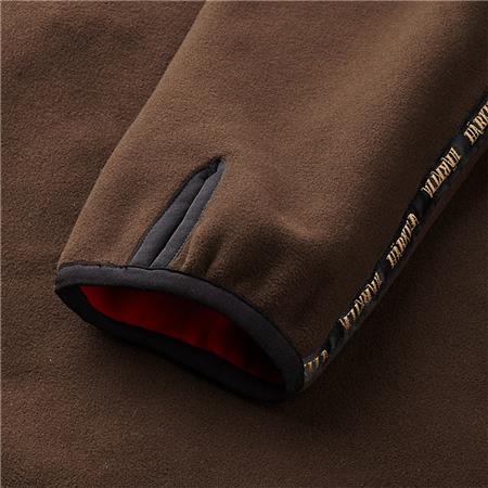 HEREN FLEECE HARKILA KAMKO OMKEERBAAR - MARRON/ROUGE