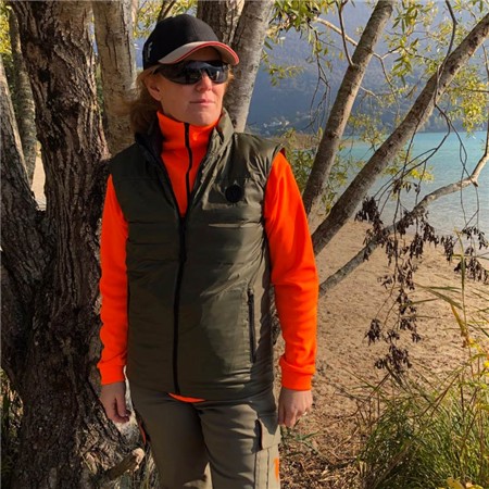 HEREN GILET FRANCITAL DUVET NEW LIFE DOWN REVERSIBLE - KAKI/ZWART