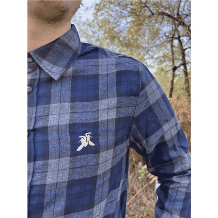 HEREN OVERHEMD MET LANGE MOUWEN LE PAIRON BÉCASSIER URBAN - BLAUW