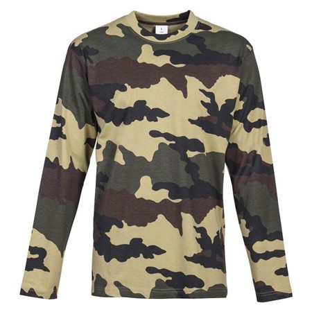 Heren T-Shirt Met Lange Mouwen Percussion - Camo