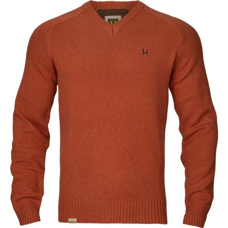 Heren Trui Harkila Vincent Merino V-Neck - Bombay Brown