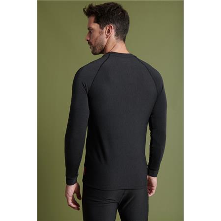 HERENONDERGOED DAMART T-SHIRT THERMOLACTYL COMFORT 3 RONDE HALS - NEGRO - ZWART