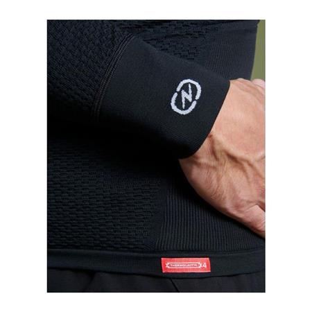 HERENONDERGOED DAMART TEE SHIRT THERMOLACTYL COMFORT 4 COL ZIPPÉ - ZWART