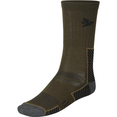 Herensokken Seeland Field Merino 2 Pack - Pine Green/Military Olive