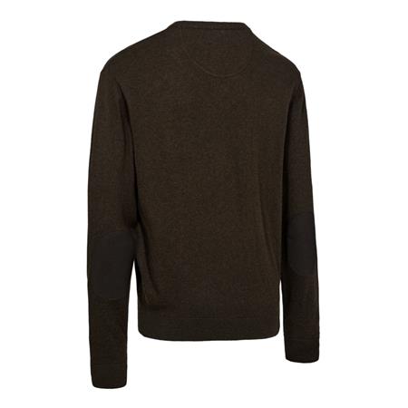 HERENTRUI DEERHUNTER TRICOT COL EN V HARRINGTON - BROWN MELANGE