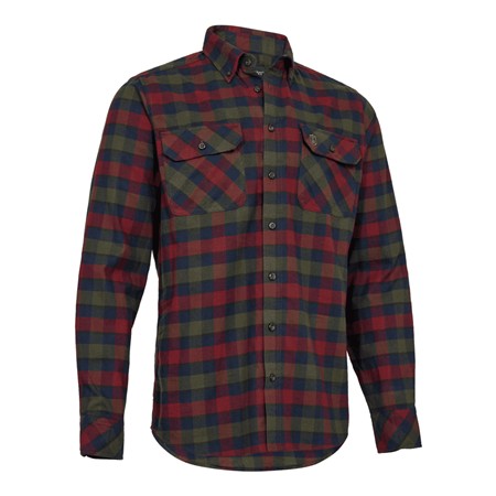 Herr Långärmad Skjorta Deerhunter Cooper Shirt - Rödrutig