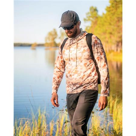 HERRE-HÆTTETRØJE PINEWOOD AIR VENT HOODIE - BEIGE CAMOUFLAGE