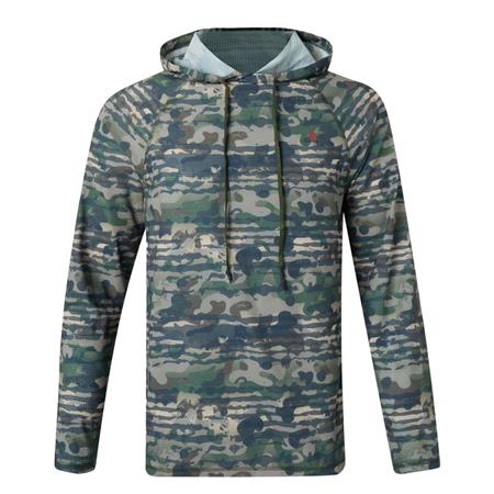 Herre-Hoodie Pinewood Air Vent Hoodie - Grøn Camouflage