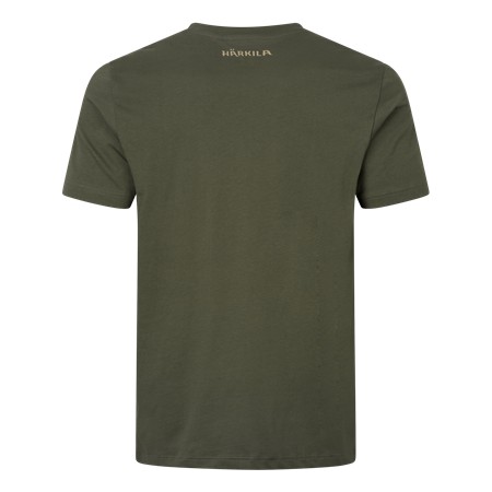 HERRE KORTÆRMET T-SHIRT HARKILA LOGO MC WILDBOAR - FOREST NIGHT