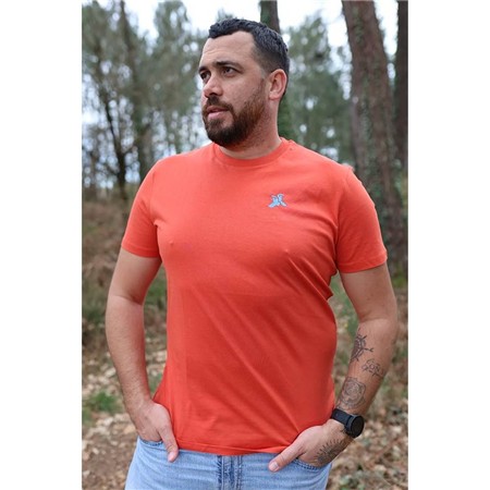 Herre Kortærmet T-Shirt Le Pairon Bécassier 2025 - Koral