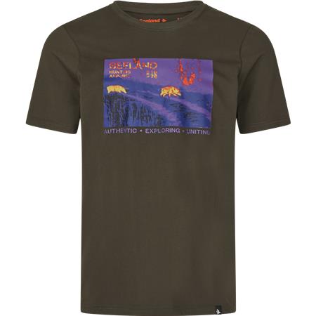 Herre Kortærmet T-Shirt Seeland Thermal - Pinjegrøn