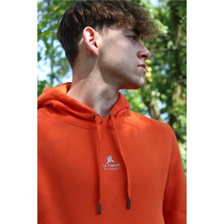 HERRE-SWEATSHIRT LE PAIRON BÉCASSIER MED HÆTTE - ORANGE