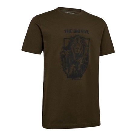 Herre T-Shirt Med Korte Ærmer Deerhunter Weston - Faldet Blad