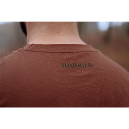 HERRE T-SHIRT MED KORTE ÆRMER HARKILA LOGO MC WILDBOAR - SKOVNAT