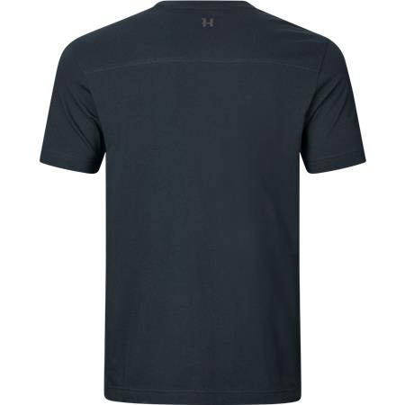 HERRE T-SHIRT MED KORTE ÆRMER HARKILA LOGO S/S - MØRK MARINEBLÅ