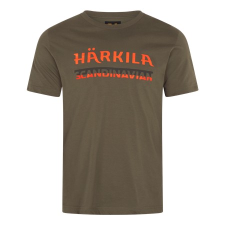 HERRE T-SHIRT MED KORTE ÆRMER HARKILA SCANDINAVIAN - FOREST NIGHT
