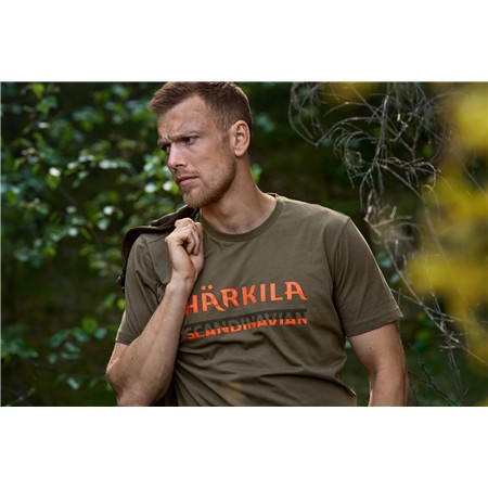 HERRE T-SHIRT MED KORTE ÆRMER HARKILA SCANDINAVIAN - FOREST NIGHT