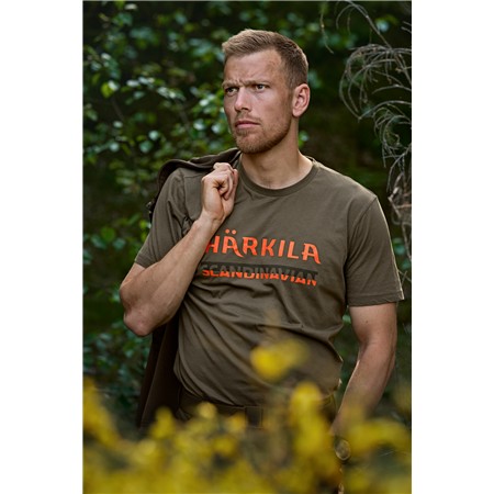 HERRE T-SHIRT MED KORTE ÆRMER HARKILA SCANDINAVIAN - FOREST NIGHT