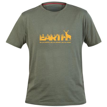 Herre T-Shirt Med Korte Ærmer Hart B.Earth - Oliven