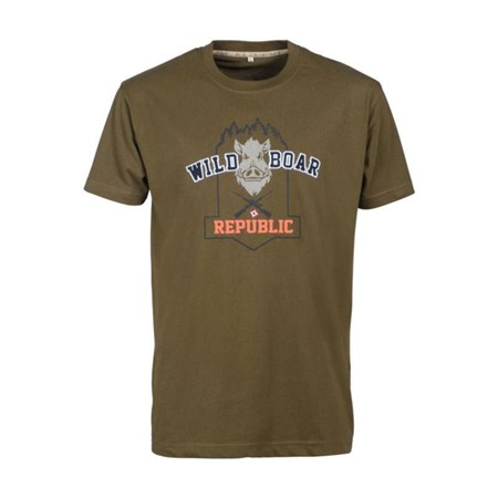 Herre T-Shirt Med Korte Ærmer Percussion Wild Boar Republic Ii - Vildsvin - Khaki