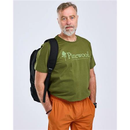 HERRE T-SHIRT MED KORTE ÆRMER PINEWOOD OUTDOOR LIFE - PINJEGRØN