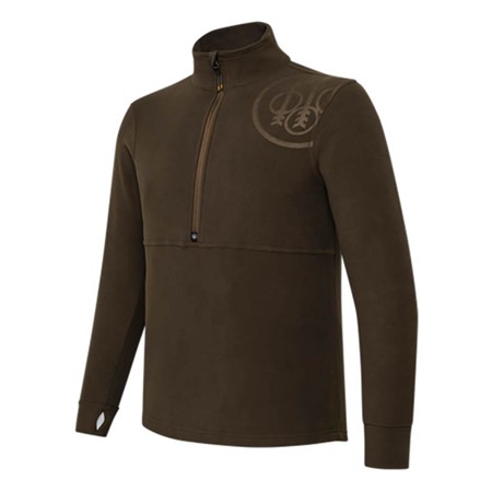 Herrefleece Beretta Hp Logo Half Zip - Brun Bark