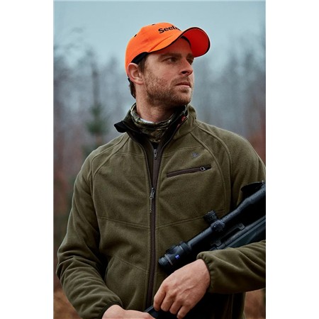 HERREN-FLEECE SEELAND VANTAGE WENDBAR - KAKI/ORANGE