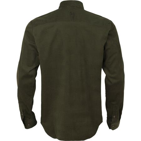 HERREN-LANGARMHEMD HARKILA KALDFJORD VELOURS - WILLOW GREEN