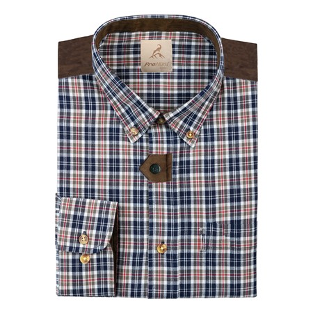 Herren-Langarmhemd Prohunt Tigy - Khaki/Rot/Ibex
