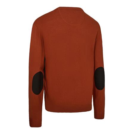 HERREN PULLOVER DEERHUNTER TRICOT COL ROND HARRINGTON - OAK RUST MELANG