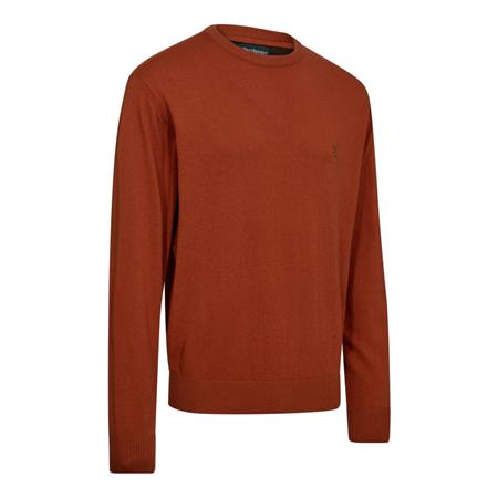 Herren Pullover Deerhunter Tricot Col Rond Harrington - Oak Rust Melang