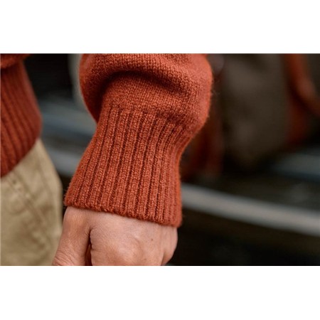 HERREN PULLOVER HARKILA VINCENT MERINO V-NECK - BOMBAY BROWN