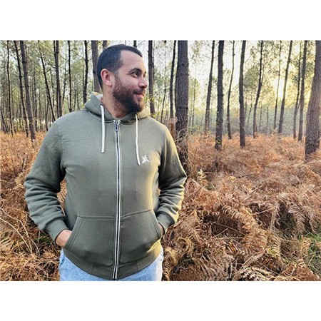 HERREN-SWEATSHIRT LE PAIRON BÉCASSIER SHERPA - KHAKI