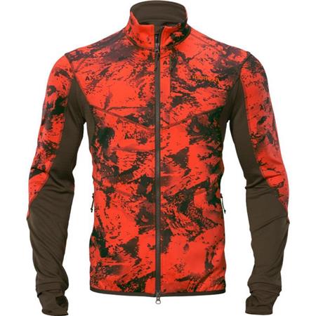 Herrenfleece Harkila Wildboar Pro Camo Fleece - Orange Tarnmuster