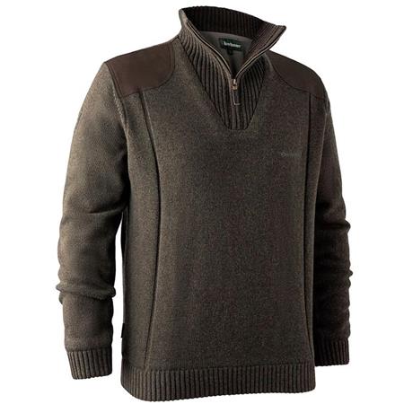 Herrenpullover Deerhunter Carlise With Stormliner - Braun