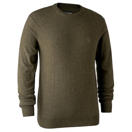 Herrenpullover Deerhunter Kingston With O-Neck - Zypresse