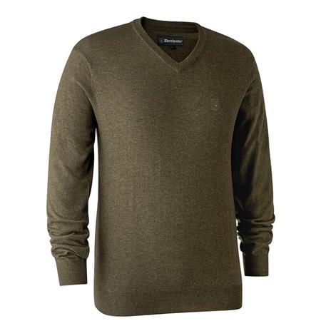 Herrenpullover Deerhunter Kingston With V-Neck - Zypresse