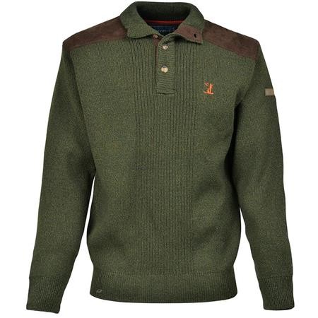 Herrenpullover Percussion Mit Stehkragen/Khaki