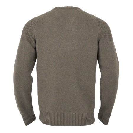 HERREPULLOVER HARKILA V-HALS MÉRINOS DE VINCENT - MØRK SAND