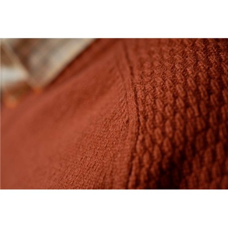 HERREPULLOVER HARKILA VINCENT MERINO V-NECK - BOMBAY BRUN