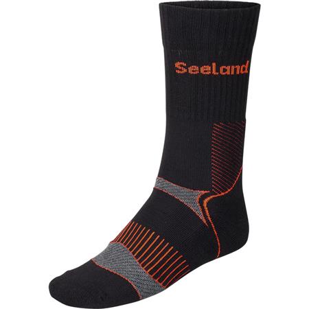 HERRESTRØMPER SEELAND FIELD COOLMAX 2 PACK - SORT/MØRKEGRÅ